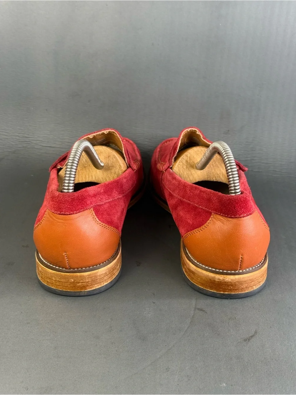 ALDO red suede Cynfran Penny Loafer shoes men’s size 9